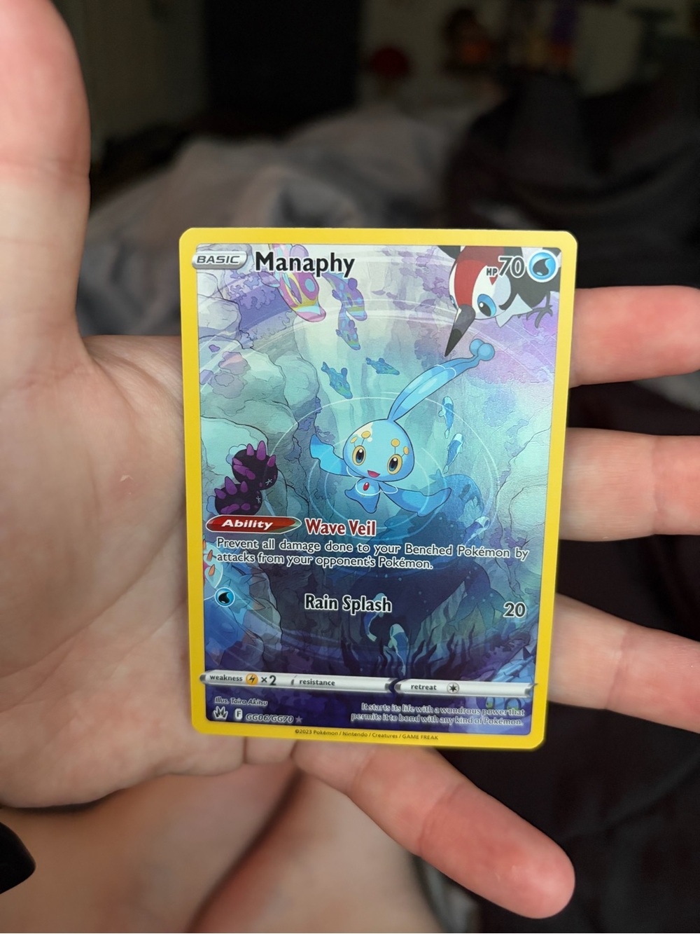 Manaphy Holographic Trading Card - Blue